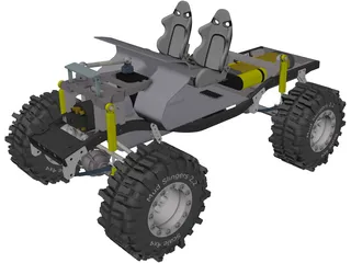 Tamiya Mountain Rider RC Truck 3D Model