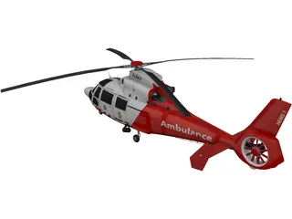 Eurocopter AS-365 Air Ambulance 3D Model