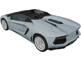 Lamborghini Aventador LP-700 Roadster (2014) 3D Model