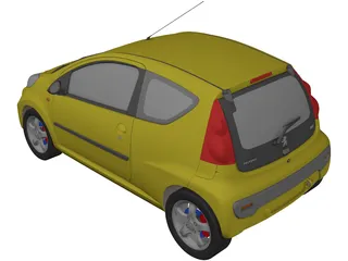 Peugeot 107 3D Model