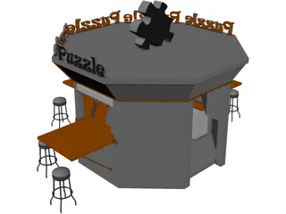 Fast Food Kiosk 3D Model