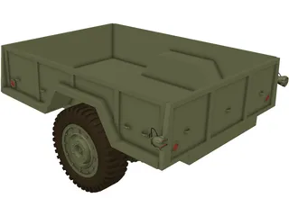 Military Trailer 3D Model