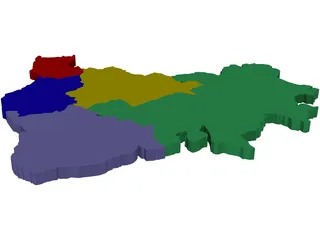 Brazil Map 3D Model