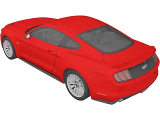 Ford Mustang GT (2015) 3D Model