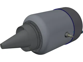 KJ-66 Jet engine 3D Model