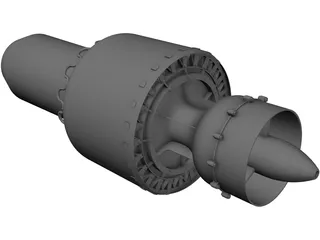 Jet Turbine for Light Aircraft 3D Model