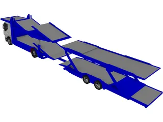 Iveco Stralis Car Carrier 3D Model
