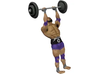 Body Builder Action Figure 3D Model