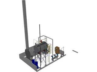 Boiler House Layout 3D Model