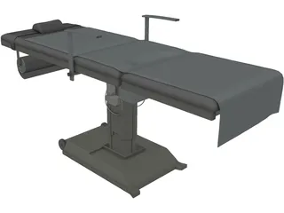 Hospital Bed 3D Model