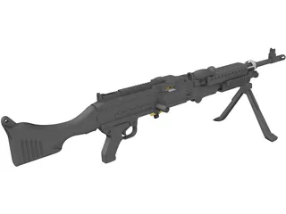 M240 Machinegun 3D Model