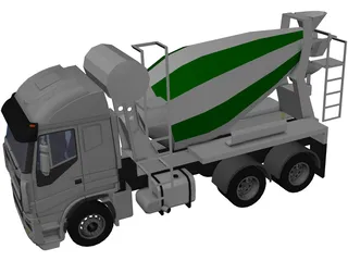 Iveco Stralis 6x4 Concrete Truck 3D Model