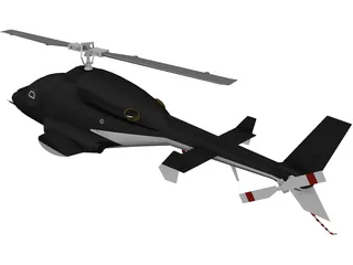 Airwolf Helicopter 3D Model