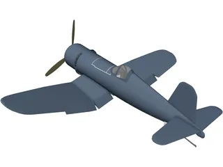 F4 Corsair Airplane 3D Model