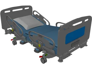 Hospital Bed 3D Model