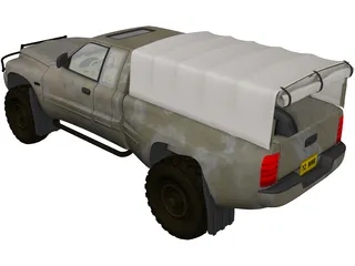 Dodge RAM Military Truck 3D Model