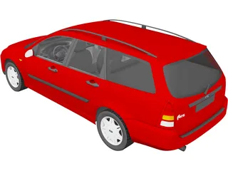 Ford Focus Wagon (1998) 3D Model