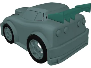 Cartoon Car 3D Model