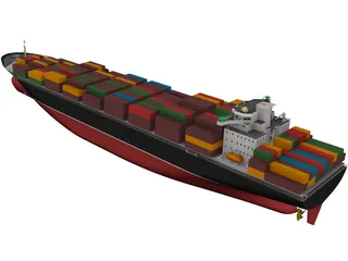 Container Ship 3D Model