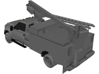 Ford F450 Ultility Truck 3D Model