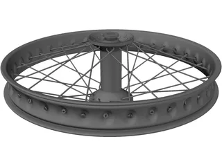 BMX Spoked Wheel 3D Model