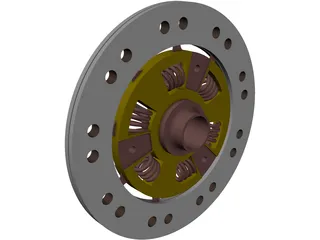 Mechanical Clutch Friction Plate 3D Model