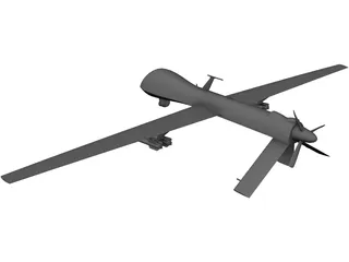 General Atomics MQ-1 Predator UAV Drone 3D Model