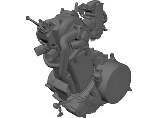 KTM 640 LC4 Engine 3D Model