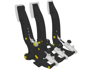 Tilton 900-series Racing Pedal Box 3D Model