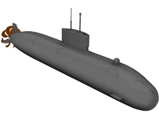 Victoria Class UK Submarine 3D Model