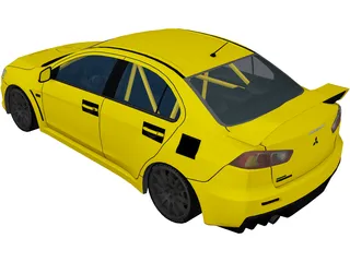 Mitsubishi Lancer Evolution X (2008) 3D Model