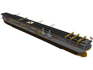 USS Langley (CV-1) 3D Model