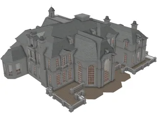 Neo-Classical Mansion 3D Model