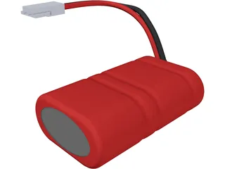 Micro-T NiMH Battery 3D Model