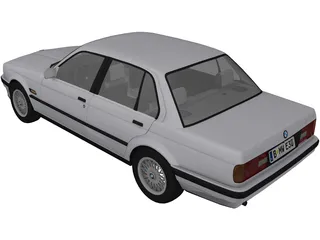 BMW E30 320i 4-door 3D Model