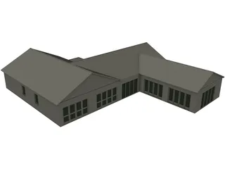 Modern Bungalow 3D Model