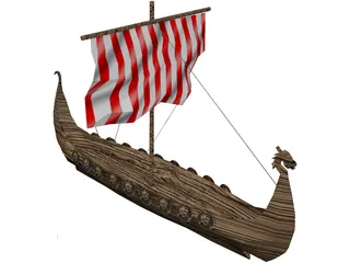 Viking Boat 3D Model