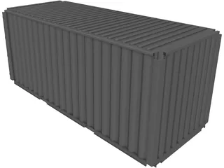 Shipping Container ISO 20ft  3D Model