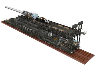 Dora Rail Gun 810mm 3D Model