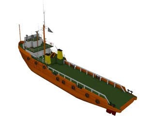 AHTS Boat 3D Model