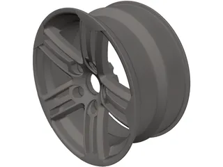 VW Scirocco Wheel Talladega 17 inch 3D Model