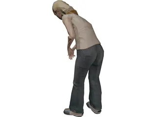 Woman Golfer 3D Model