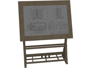 Drawing Board for Architects 3D Model
