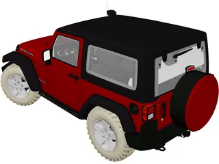 Jeep Wrangler Rubicon Series III (2012) 3D Model