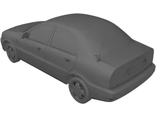 Daewoo Lanos (2012) 3D Model