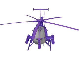 AH-60 Little Bird 3D Model