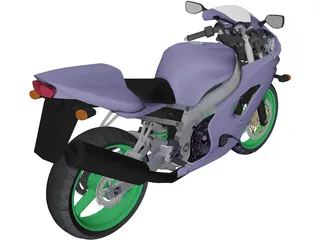 Kawasaki ZX9R 3D Model