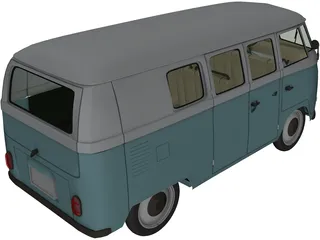 Volkswagen Combi (1971) 3D Model