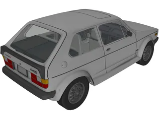 Volkswagen Golf I GTi (1984) 3D Model