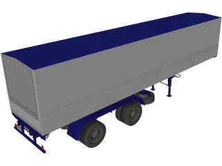 Renault Magnum Semi Trailer 3D Model